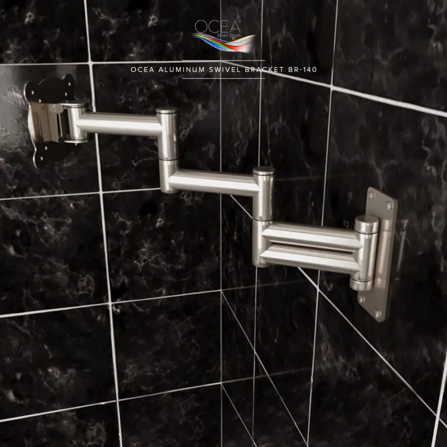 Enhance your Kitchener Bathroom TV with Ocea Pro Aluminum Swivel Bracket 140 for elegant mounting.